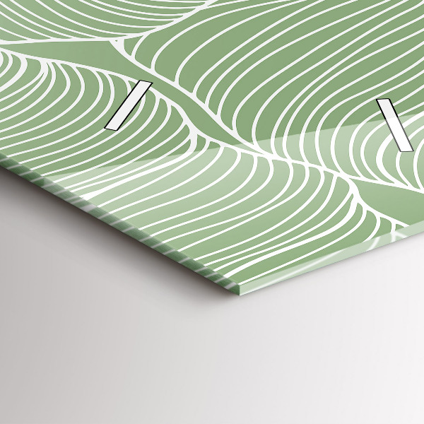 Orologio verticale in vetro Foglie modello natura