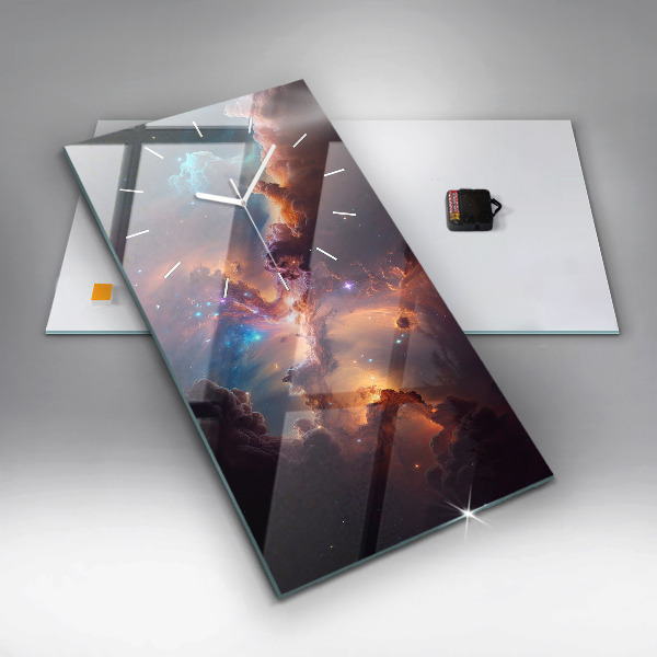 Orologio verticale in vetro Il mondo cosmico delle stelle