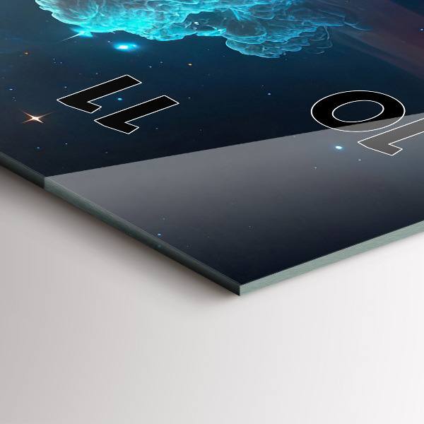 Orologio verticale in vetro Il mondo cosmico delle stelle