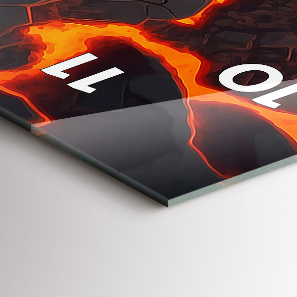 Orologio verticale Vulcano di lava