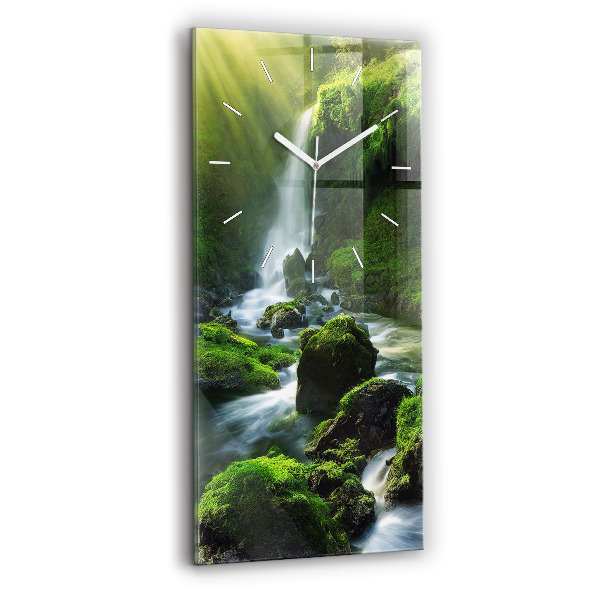 Orologio verticale Cascata e rocce