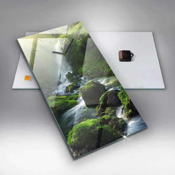 Orologio verticale Cascata e rocce