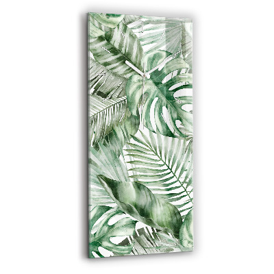 Orologio verticale Foglie di piante dipinte