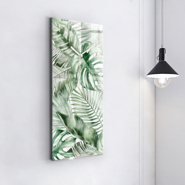 Orologio verticale Foglie di piante dipinte