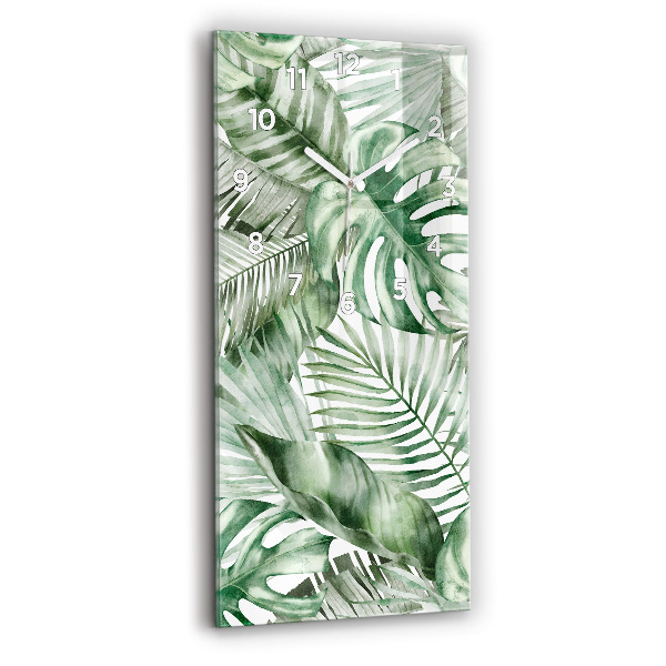Orologio verticale Foglie di piante dipinte