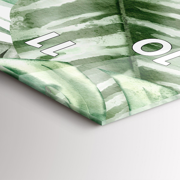 Orologio verticale Foglie di piante dipinte