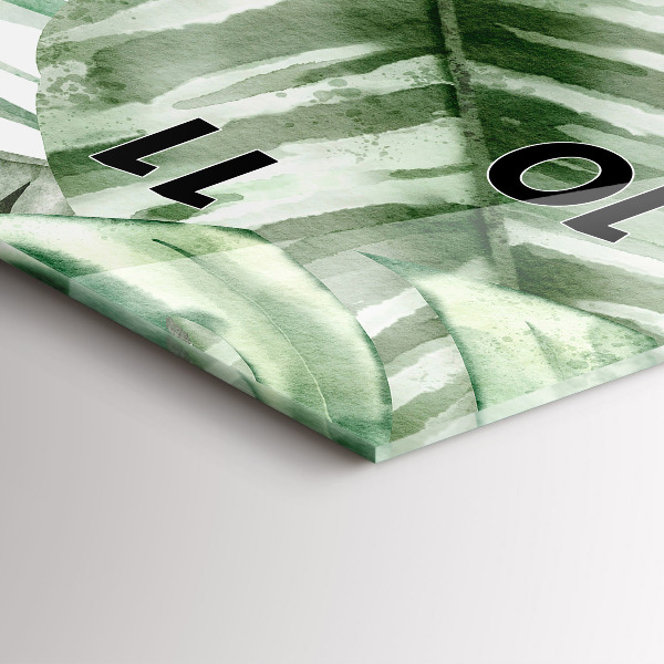 Orologio verticale Foglie di piante dipinte