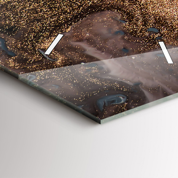 Orologio verticale Marmo oro astratto