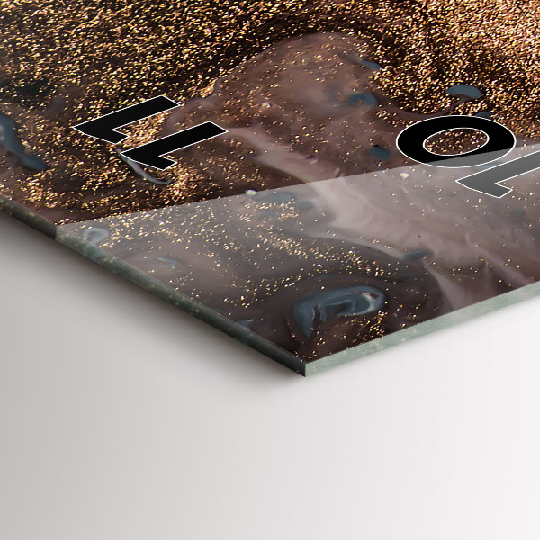 Orologio verticale Marmo oro astratto