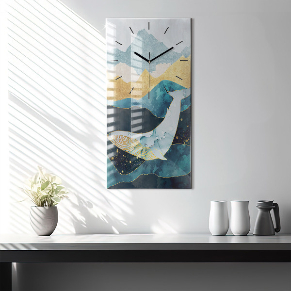 Orologio verticale Balena astratta