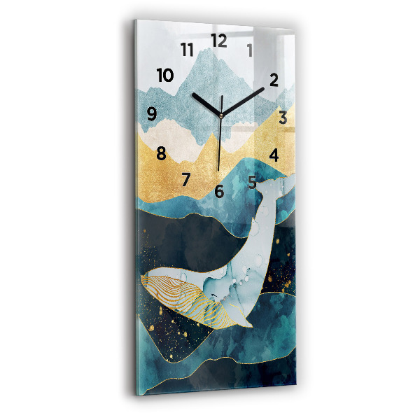 Orologio verticale Balena astratta