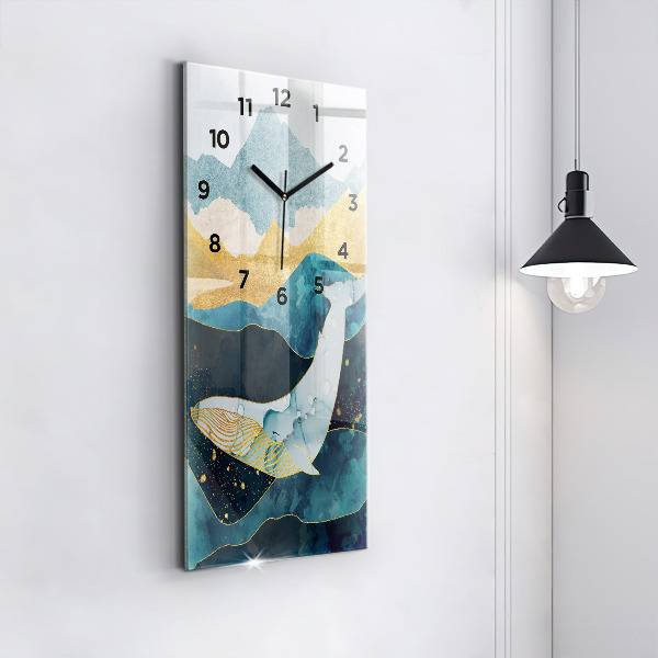 Orologio verticale Balena astratta