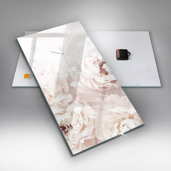 Orologio verticale Fiori di peonia