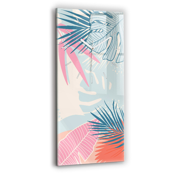 Orologio verticale Foglie pastello – Tropici