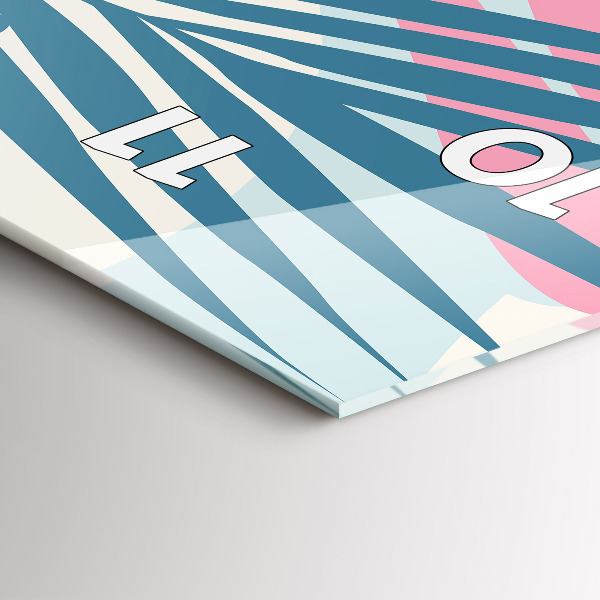 Orologio verticale Foglie pastello – Tropici