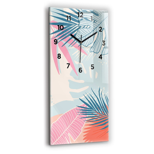 Orologio verticale Foglie pastello – Tropici