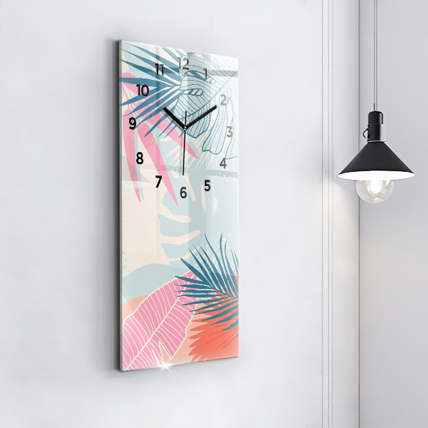 Orologio verticale Foglie pastello – Tropici