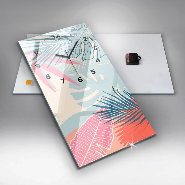 Orologio verticale Foglie pastello – Tropici