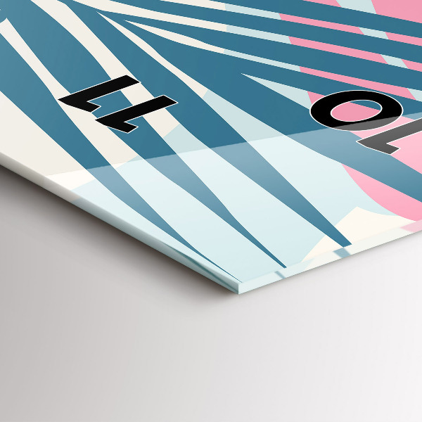 Orologio verticale Foglie pastello – Tropici