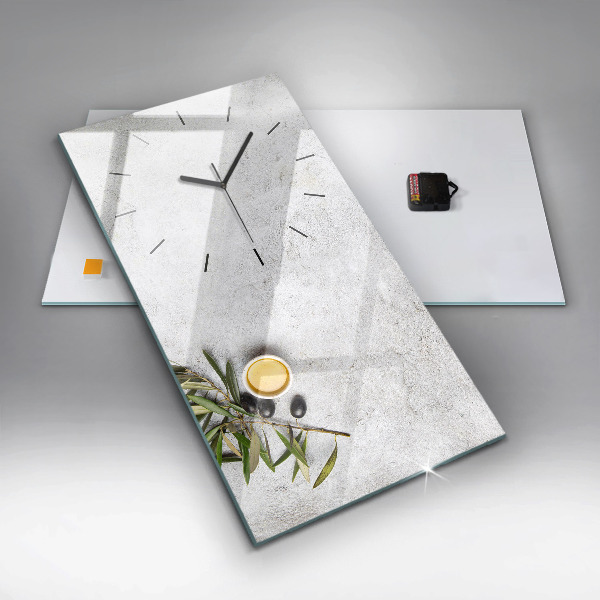 Orologio verticale Olive minimaliste