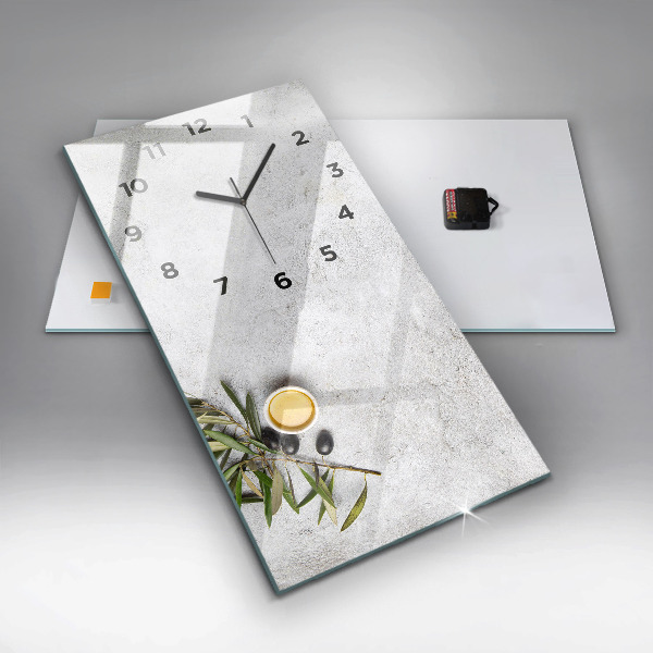 Orologio verticale Olive minimaliste