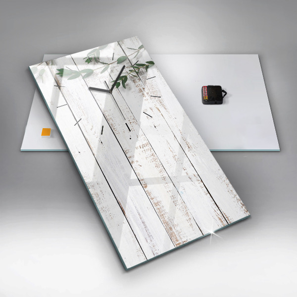 Orologio verticale Tavole di legno chiaro