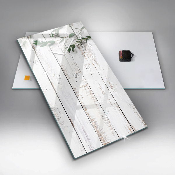 Orologio verticale Tavole di legno chiaro