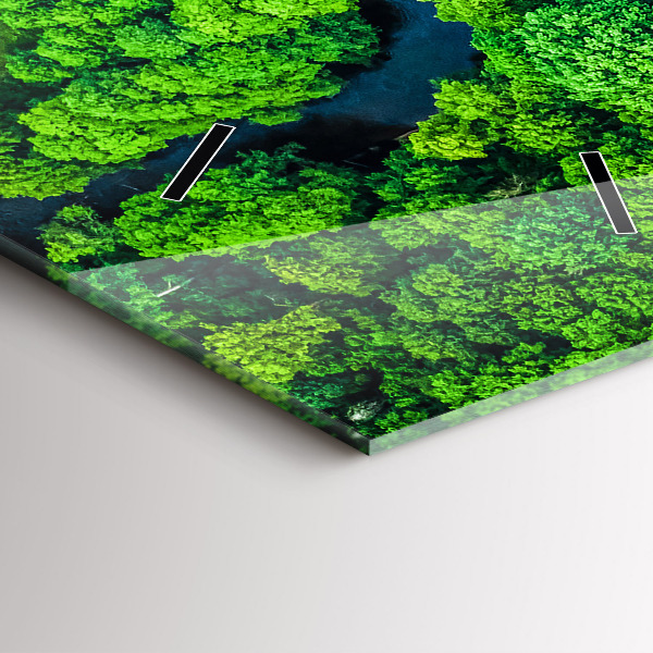 Orologio verticale Fiume nella foresta