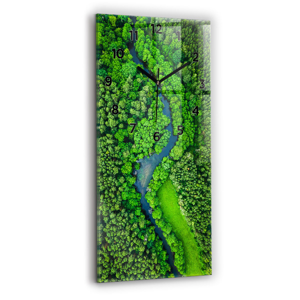 Orologio verticale Fiume nella foresta