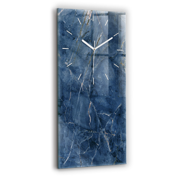 Orologio verticale Trama di marmo blu