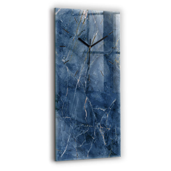 Orologio verticale Trama di marmo blu