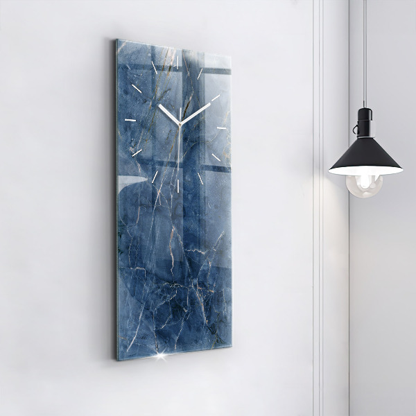 Orologio verticale Trama di marmo blu