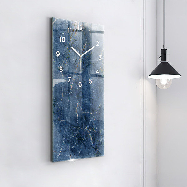 Orologio verticale Trama di marmo blu