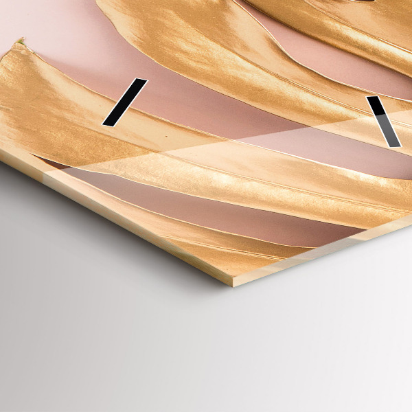 Orologio verticale Foglie tropicali dorate