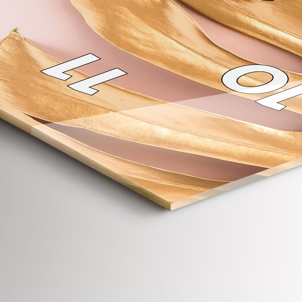 Orologio verticale Foglie tropicali dorate