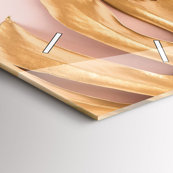 Orologio verticale Foglie tropicali dorate