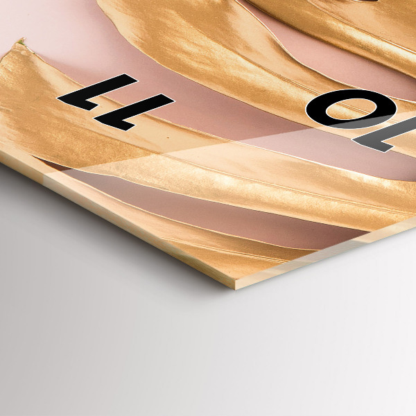 Orologio verticale Foglie tropicali dorate