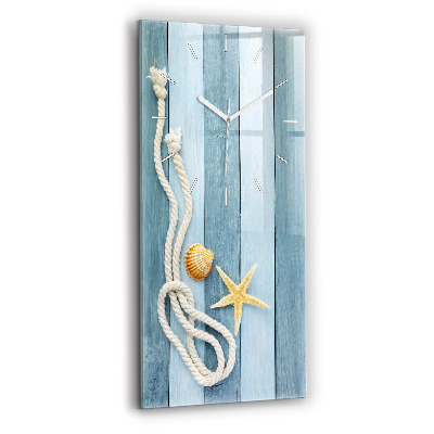 Orologio verticale Strisce di tavole e guscio