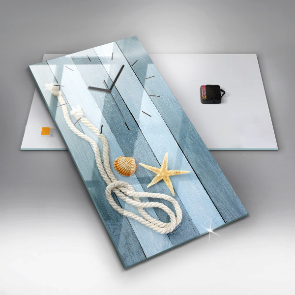 Orologio verticale Strisce di tavole e guscio