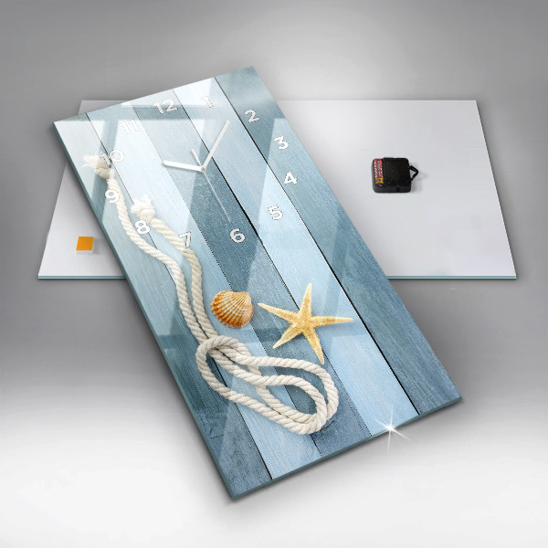 Orologio verticale Strisce di tavole e guscio