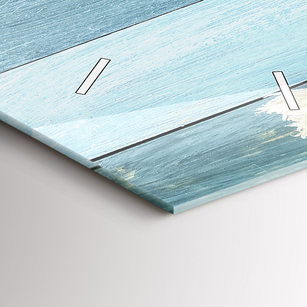 Orologio verticale Strisce di tavole e guscio