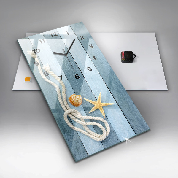 Orologio verticale Strisce di tavole e guscio