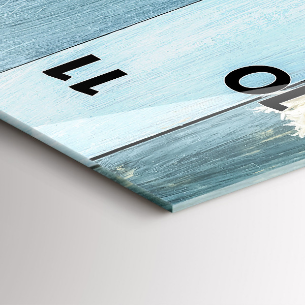 Orologio verticale Strisce di tavole e guscio