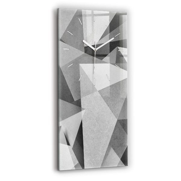 Orologio verticale Astrazione geometrica grigia