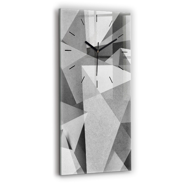 Orologio verticale Astrazione geometrica grigia