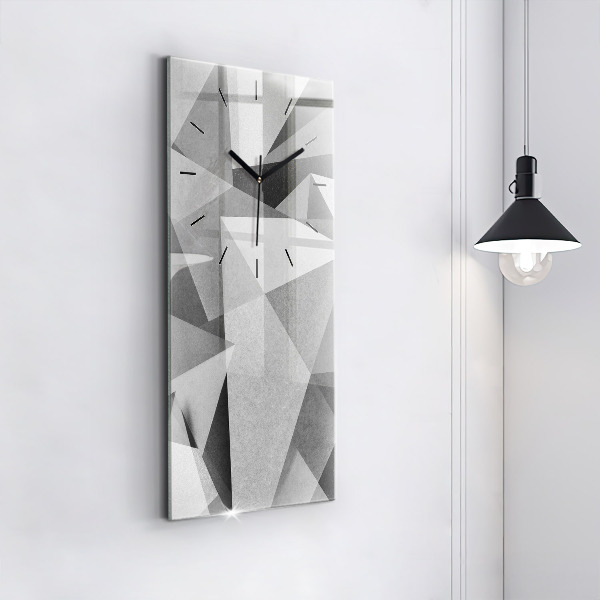 Orologio verticale Astrazione geometrica grigia