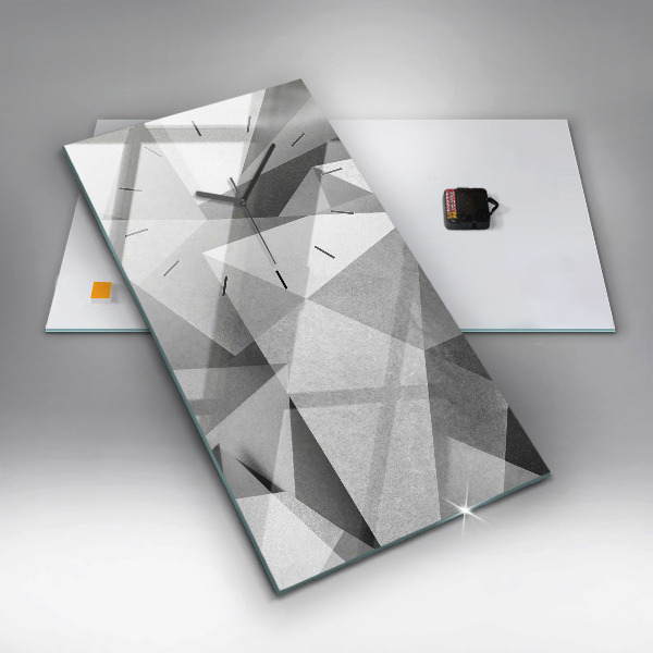 Orologio verticale Astrazione geometrica grigia