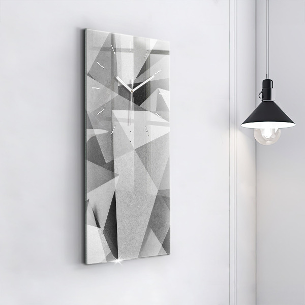 Orologio verticale Astrazione geometrica grigia