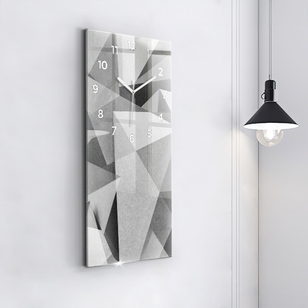 Orologio verticale Astrazione geometrica grigia