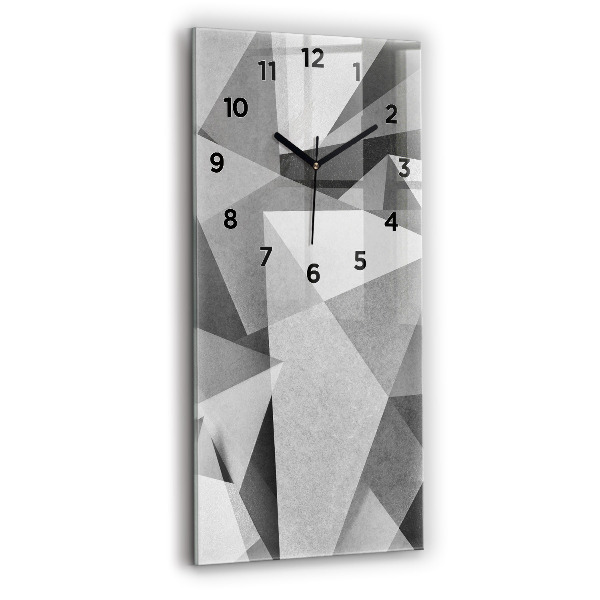 Orologio verticale Astrazione geometrica grigia